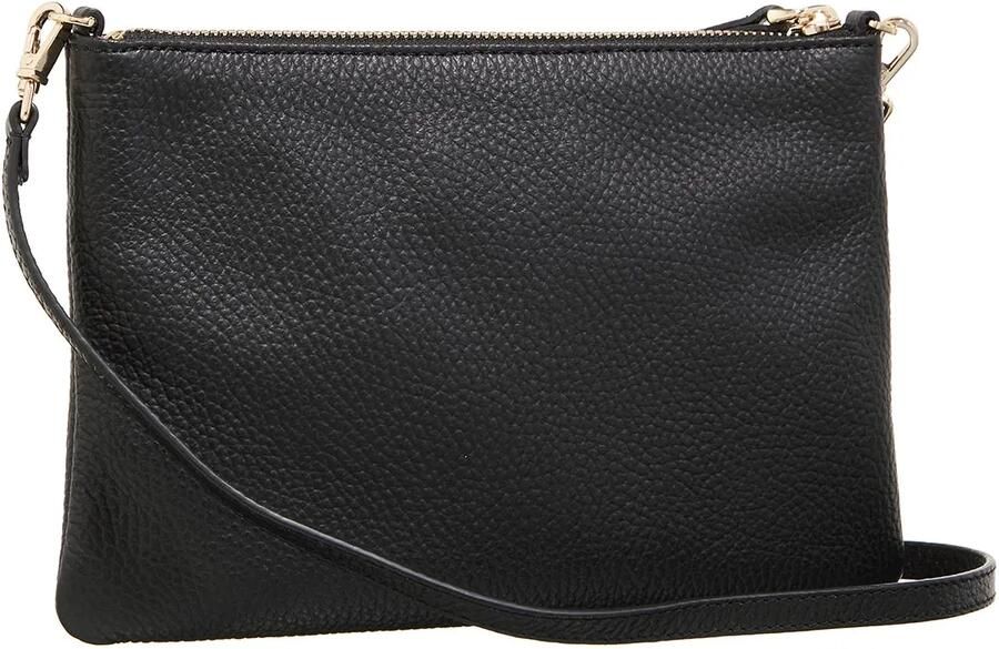 Coccinelle Zwarte Leren Pochette met Afneembare Band Black Dames