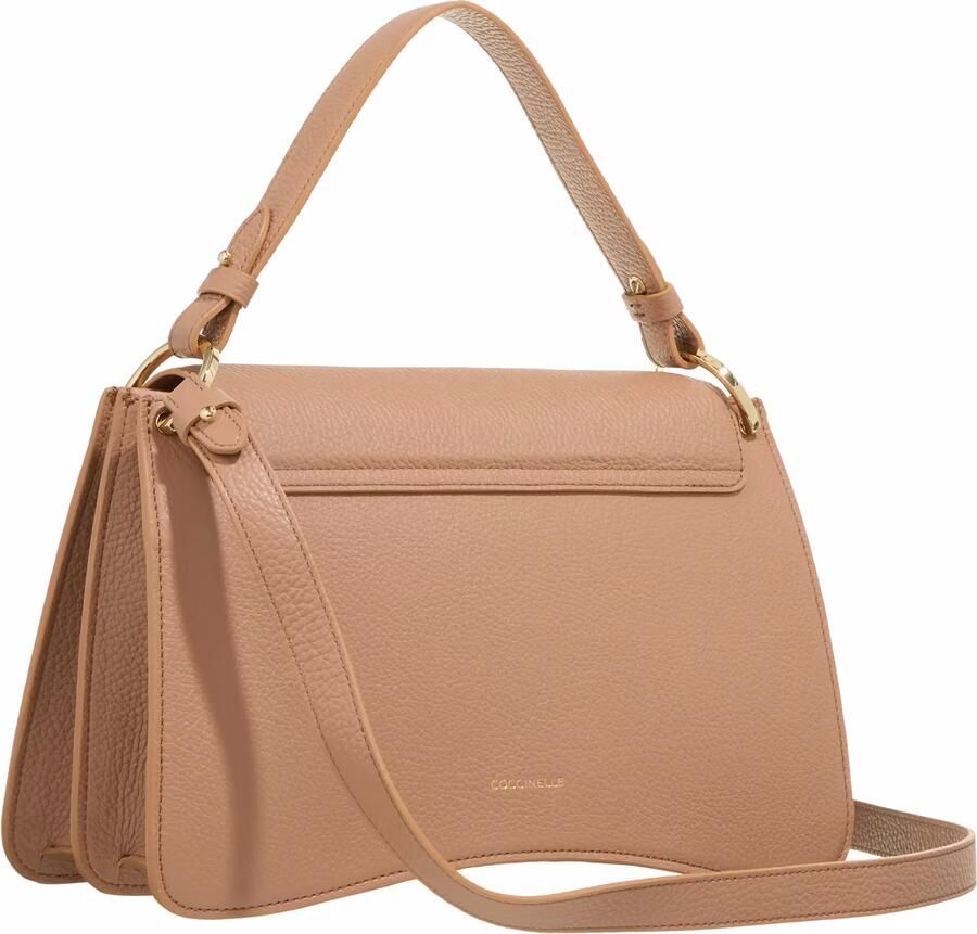 Coccinelle Schoudertas van generfd leer met magnetische klep Beige Dames - Foto 2