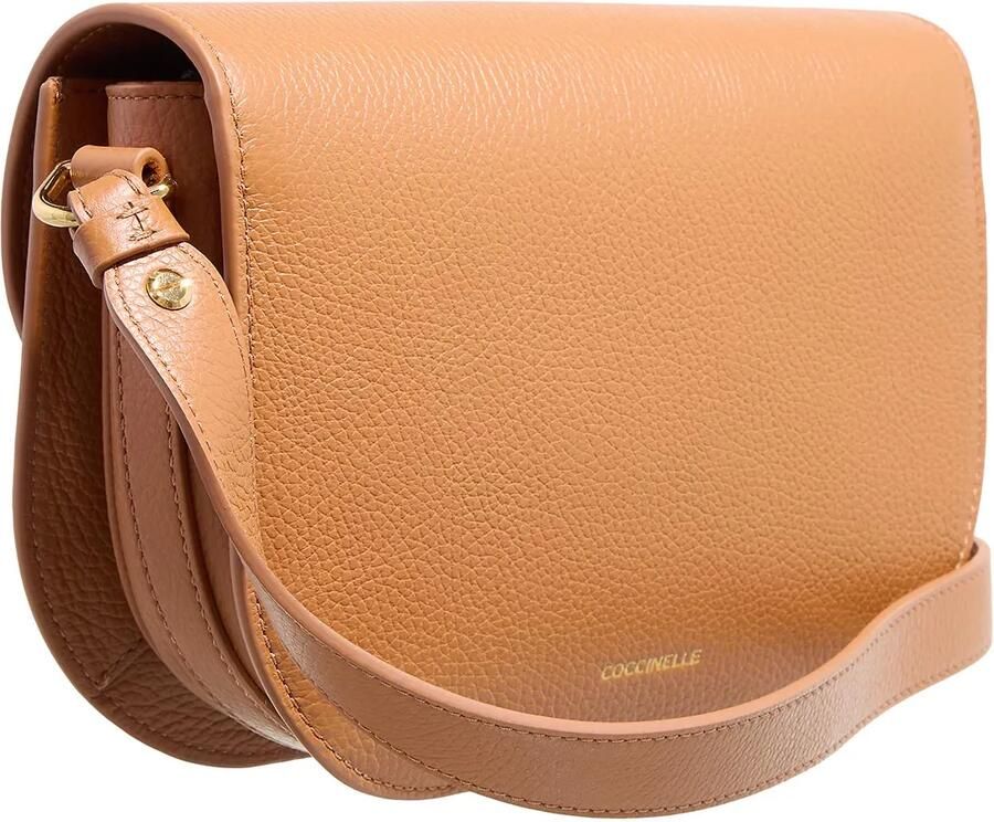 Coccinelle Gestructureerde Crossbodytas met Klep Brown Dames