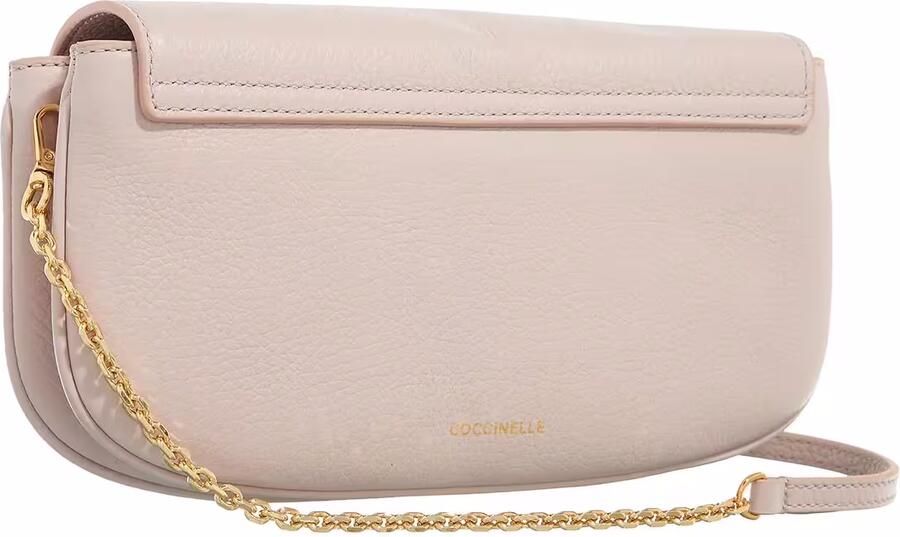 Coccinelle Roze Leren Schoudertas met Ketting Pink Dames