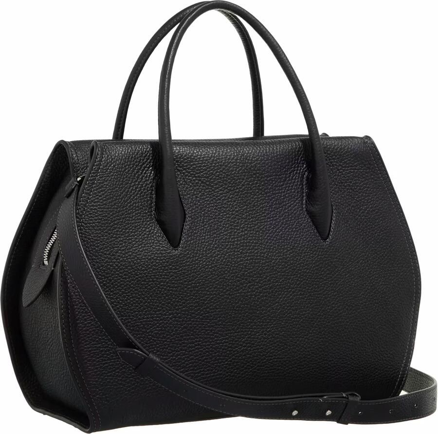 Coccinelle Zwarte Leren Handtas met Ritssluiting Black Dames