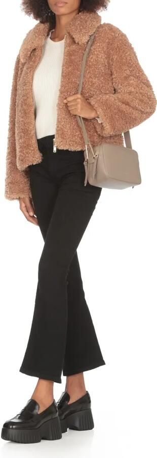 Coccinelle Grijze Leren Schoudertas met Rits Gray Dames - Foto 4