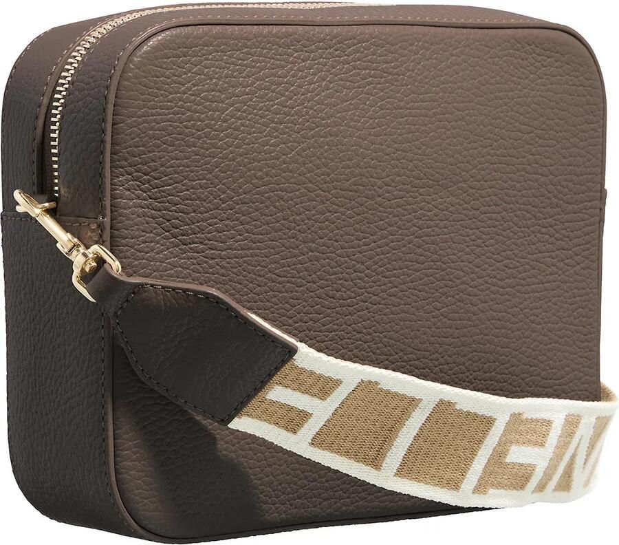 Coccinelle Beige Leren Schoudertas met Afneembare Band Beige Dames