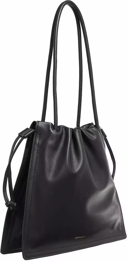 Coccinelle Zwarte Schoudertas Trekkoordsluiting Black Dames