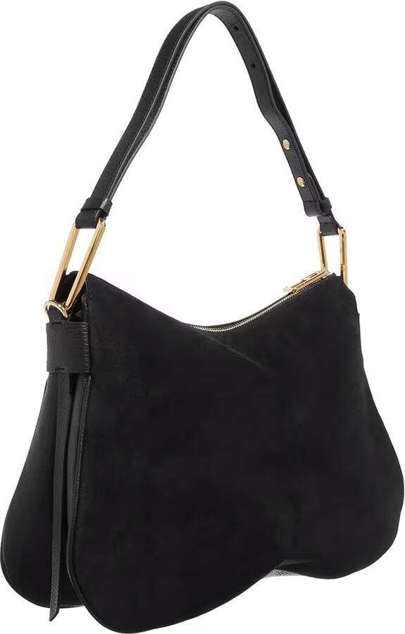 Coccinelle Hobo bags Magie Suede Bim in zwart