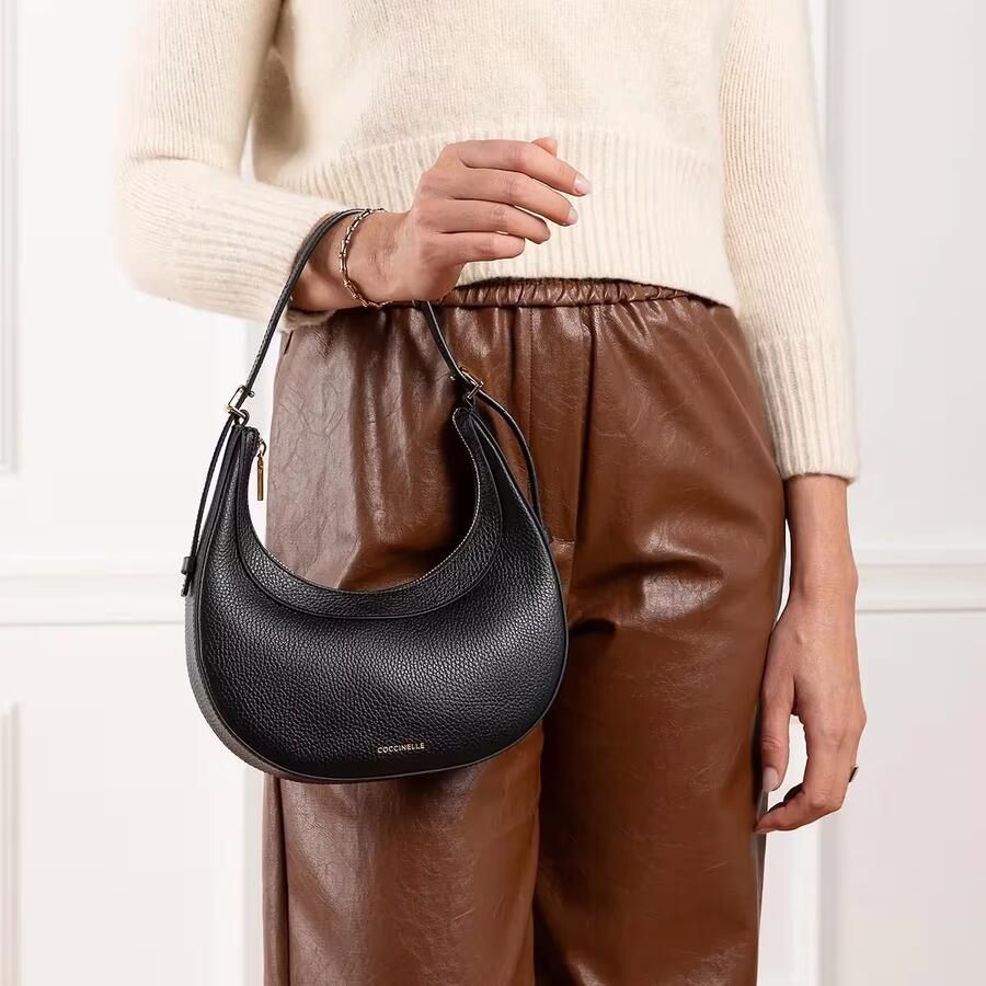 Coccinelle Zwarte leren handtas met verstelbare band Black Dames - Foto 2