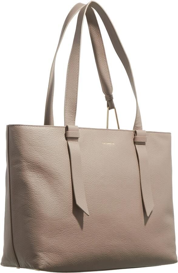 Coccinelle Beige Leren Schoudertas met Handvatten Beige Dames