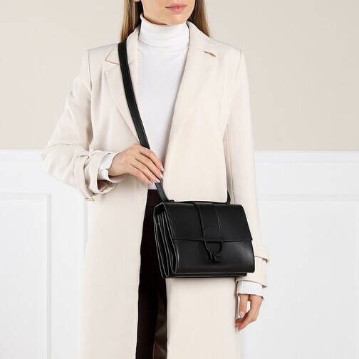 Tommy Hilfiger Zwarte Polyester Handtas met Verstelbare Band en Meerdere Compartimenten Black Dames