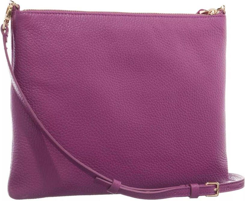 Coccinelle Praktische Leren Crossbody Tas Paars Dames