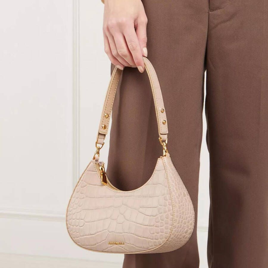 Coccinelle Hobo bags Carrie Croco Soft in beige