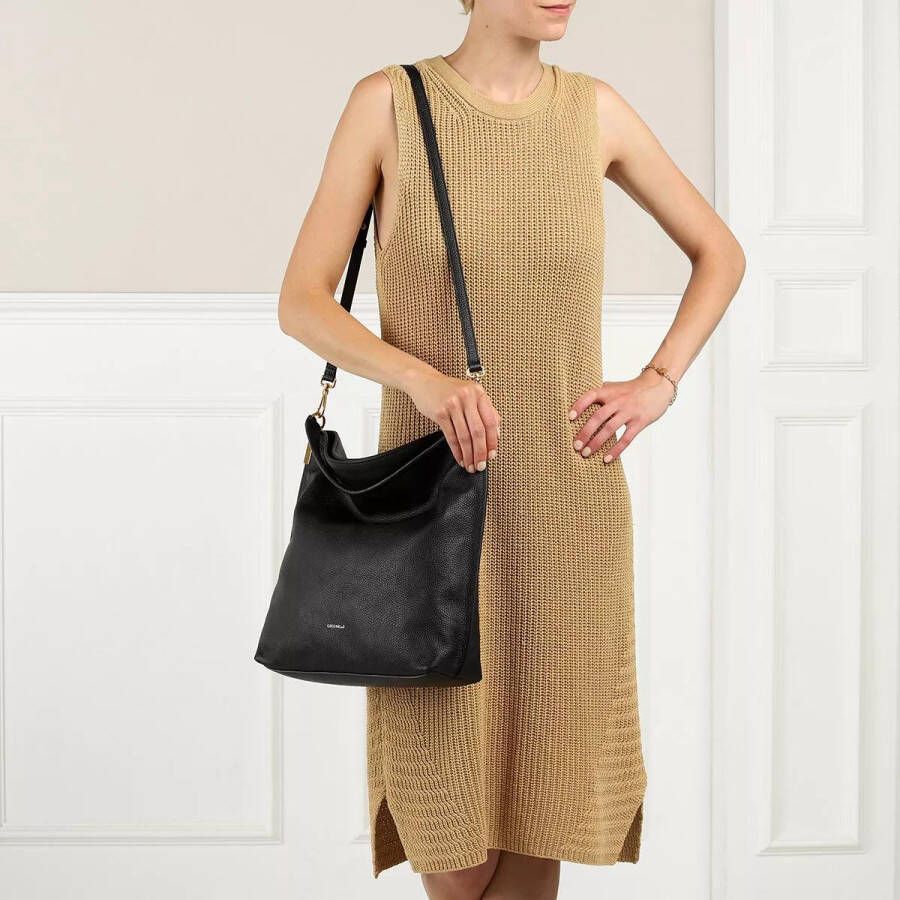 Coccinelle Estelle Leren Schoudertas Black Dames