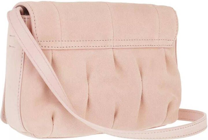 Coccinelle Satchels Handbag Suede Leather in poeder roze