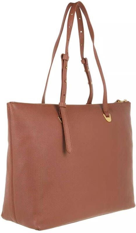 Coccinelle Shoppers Lea Handbag Grained Leather in cognac