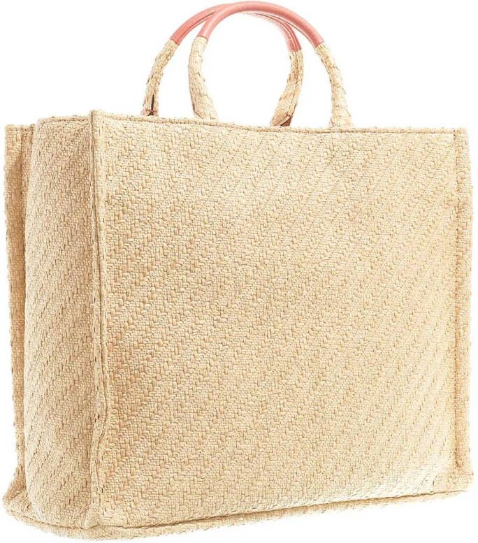 Coccinelle Totes Never Without Bag Rafia Shopper in beige