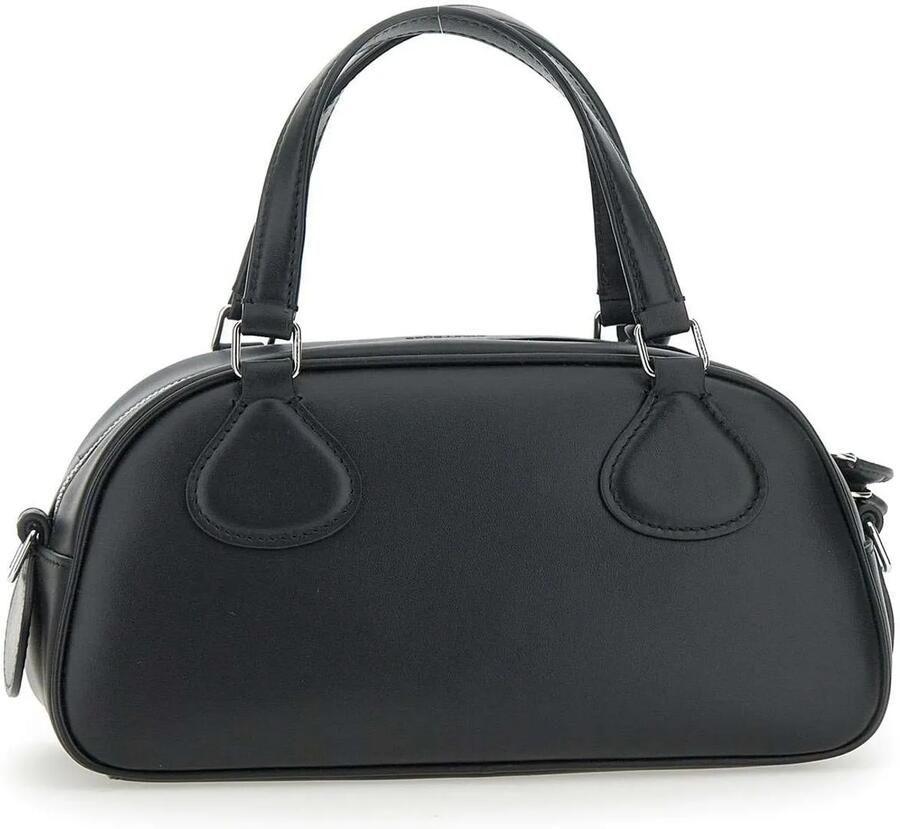 Courrèges Zwarte tassen met geborduurd logo Black Dames