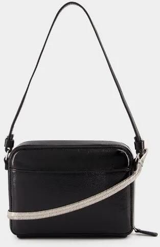 Courrèges Hobo bags Cloud Chained Naplack Purse Leather Black in zwart