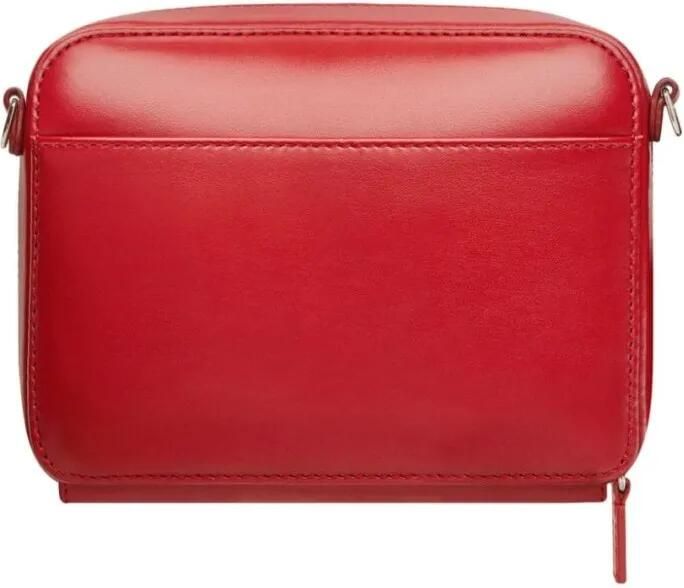 Courrèges Hobo bags Ruby Red Calf Leather Shoulder Bag With Silver-Ton in rood