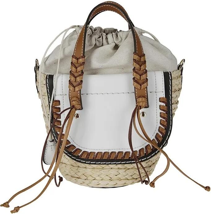 Cuba Lab Shoppers & Totes Handbag In Leather And Raffia in beige
