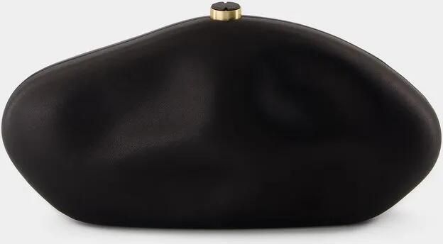 Cult Gaia Clutches The Caldera Clutch Leather Black in zwart