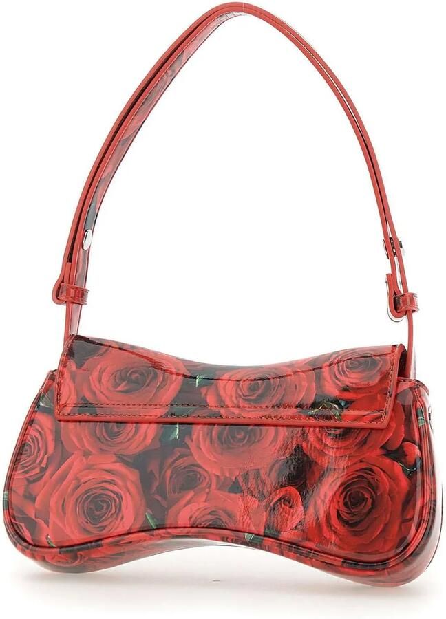 Diesel Clutches Floral Print Clutch Bag With Magnetic Closure in rood