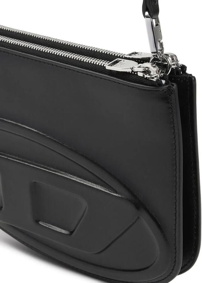 Diesel Hobo bags 1Dr Twin Shoulder Bag Leather Black in zwart
