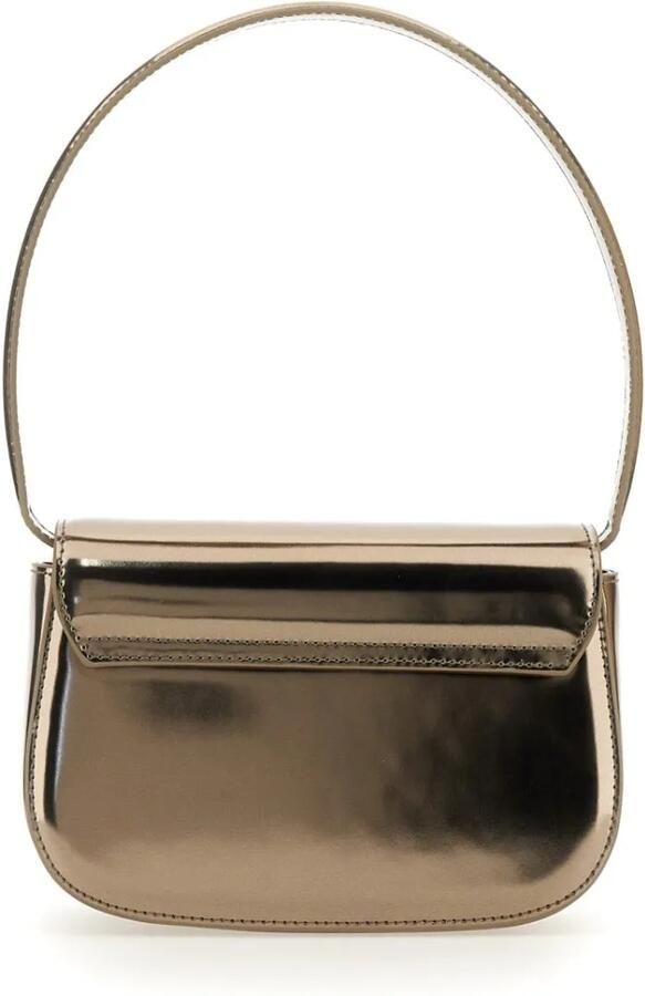 Diesel Hobo bags Metallic Finish Shoulder Bag With Distinctive Oval in goud