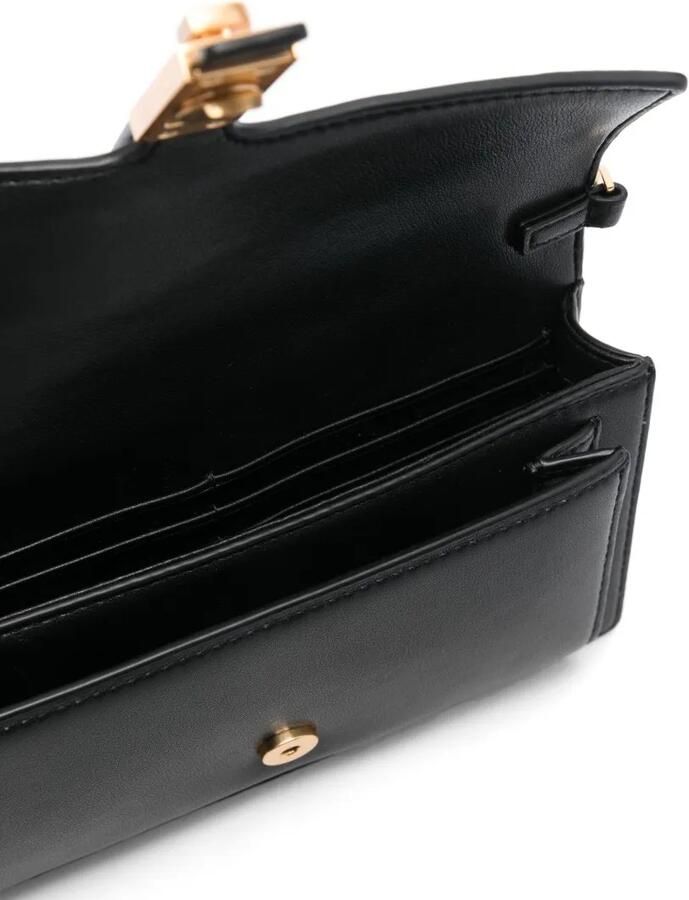 DKNY Zwarte Leren Casual Clutch Tas Black Dames