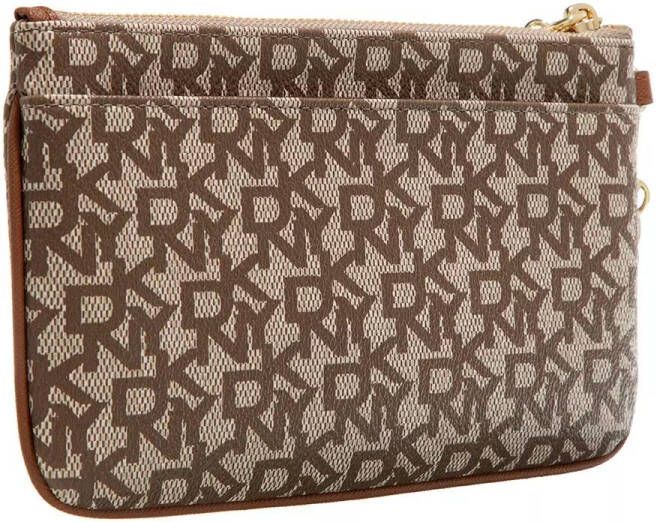 DKNY Pochettes Sidney Wristlet in bruin