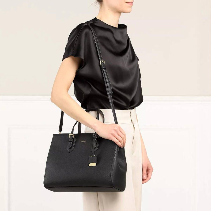 DKNY Satchels Bibi Large Satchel Black Gold in zwart