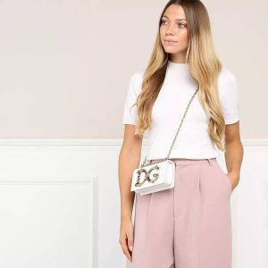 Dolce&Gabbana Crossbody bags Crossbody Leather in wit