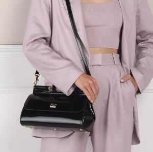 Dolce&Gabbana Crossbody bags Sicily Medium Shoulder Bag in black