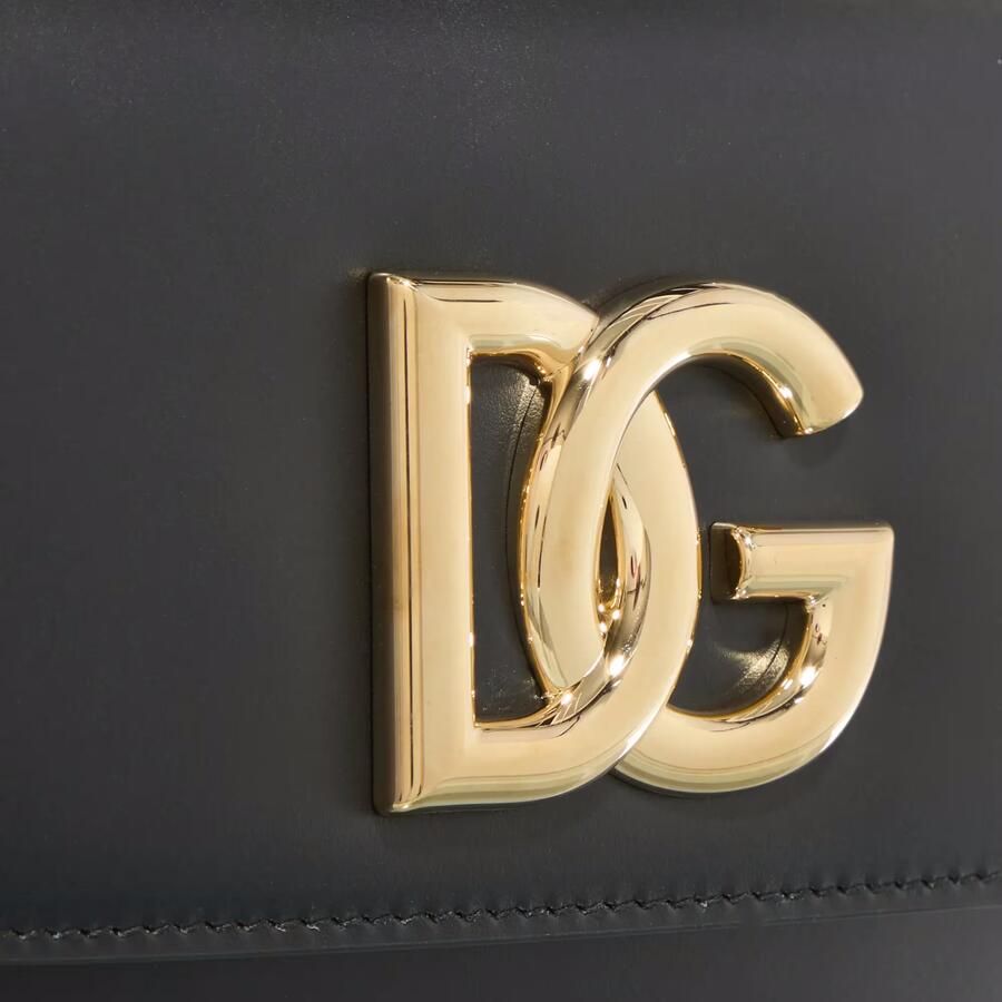Dolce & Gabbana Zwarte leren handtas met goudkleurige hardware Black Dames - Foto 2