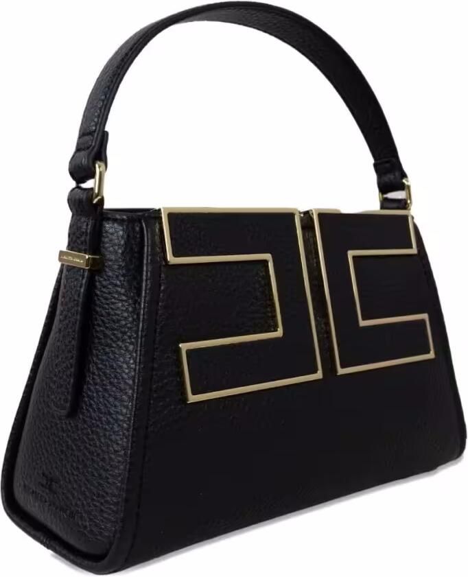 Elisabetta Franchi Crossbody bags Structured Handbag With Geometric Design in zwart