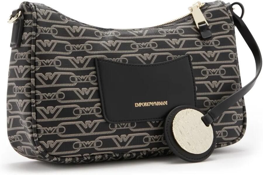 Emporio Armani Monogram Logo Eagle Baguette Crossbody Black Dames - Foto 2