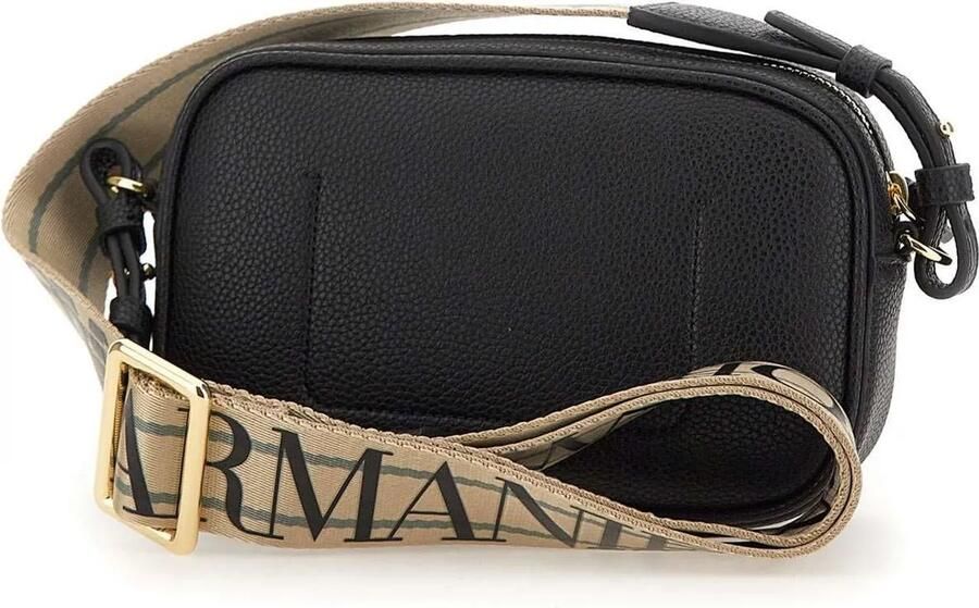 Emporio Armani Zwarte Mini Tas met Verstelbare Band en Logo Lettering Black Dames - Foto 2