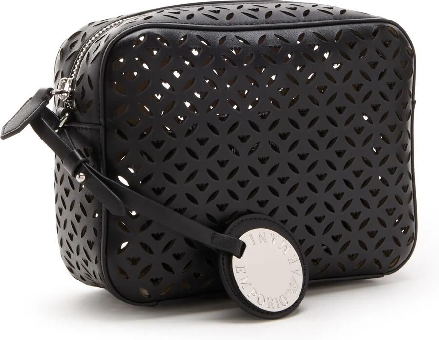 Emporio Armani Geperforeerd Ontwerp Zwarte Schoudertas Black Dames - Foto 2