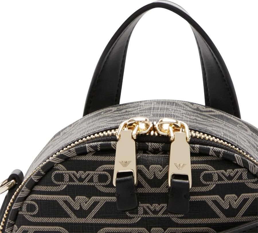 Emporio Armani Monogram Crossbody Tas met Ritssluiting Black Dames - Foto 2