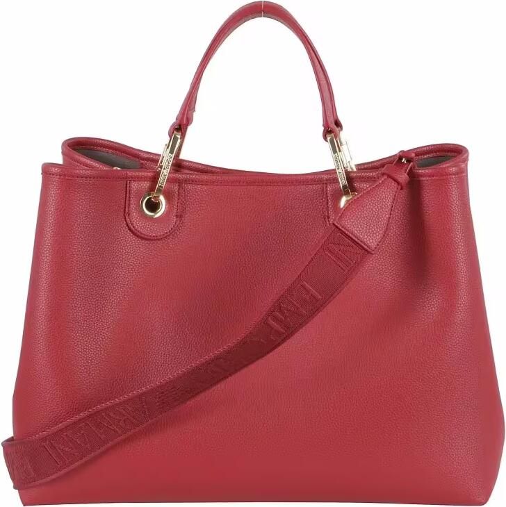 Emporio Armani Shoppers & Totes Medium Shopping Bag With Textured Exterior in roze