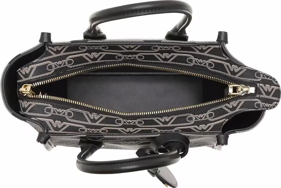 Emporio Armani Zwarte Monogram Logo Winkel Tas met Verstelbare Band Black Dames - Foto 3