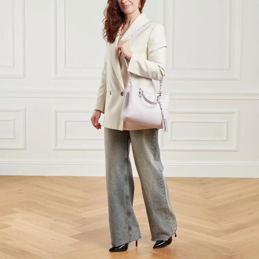 Emporio Armani Roze vegan leren handtas met hertenprint Pink Dames - Foto 3