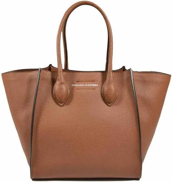 Ermanno Scervino Shoppers & Totes Maggie Medium Shopping Bag In Camel Leather in bruin