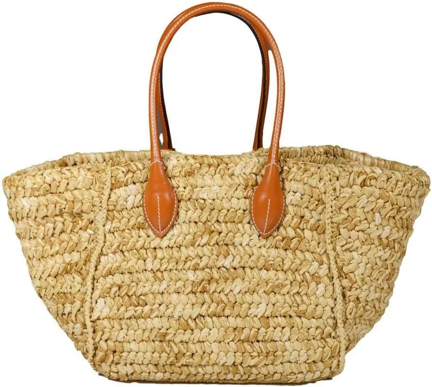 Ermanno Scervino Shoppers & Totes Maggie Shopping Bag In Natural Shaded Raffia in beige