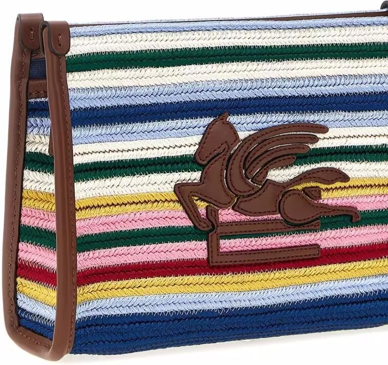 ETRO Clutches Striped Viscose Pouch in meerkleurig