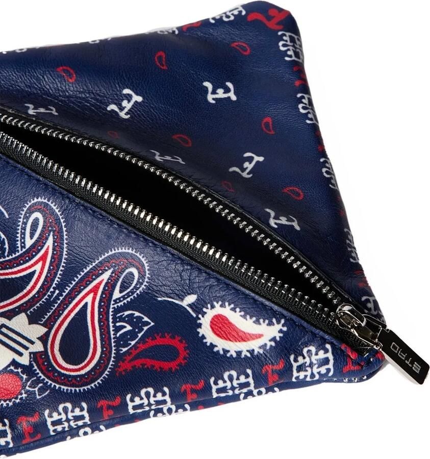 ETRO Heuptassen Paisley Print Logo Pouch Bag in blauw