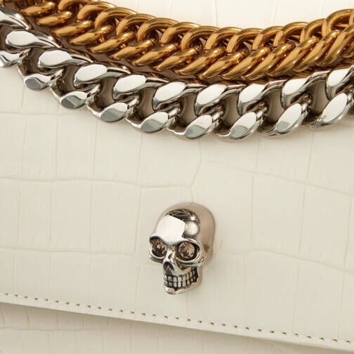 alexander mcqueen Crossbody bags Small Skull Bag Leather in crème