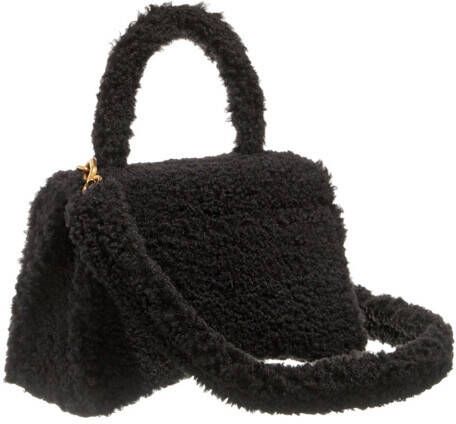 Balenciaga Crossbody bags Furry Hourglass Small Handbag With Strap in zwart
