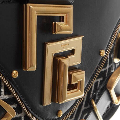 Balmain Crossbody bags Blaze leather bag with jacquard monogram in zwart