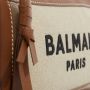 Balmain Pochettes Canvas B-Army pouch with leather inserts in bruin - Thumbnail 15
