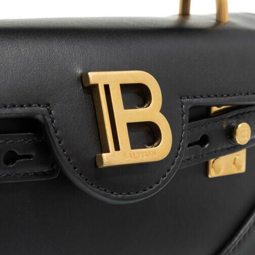 Balmain Satchels Smooth Leather B Buzz Bag in zwart