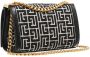 Balmain Kleine tweekleurige jacquard 1945 Heritage tas Black Dames - Thumbnail 3